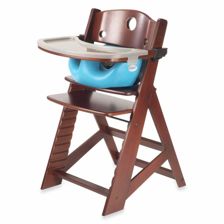 Height Right Chair + Infant Insert Mahogany, Aqua