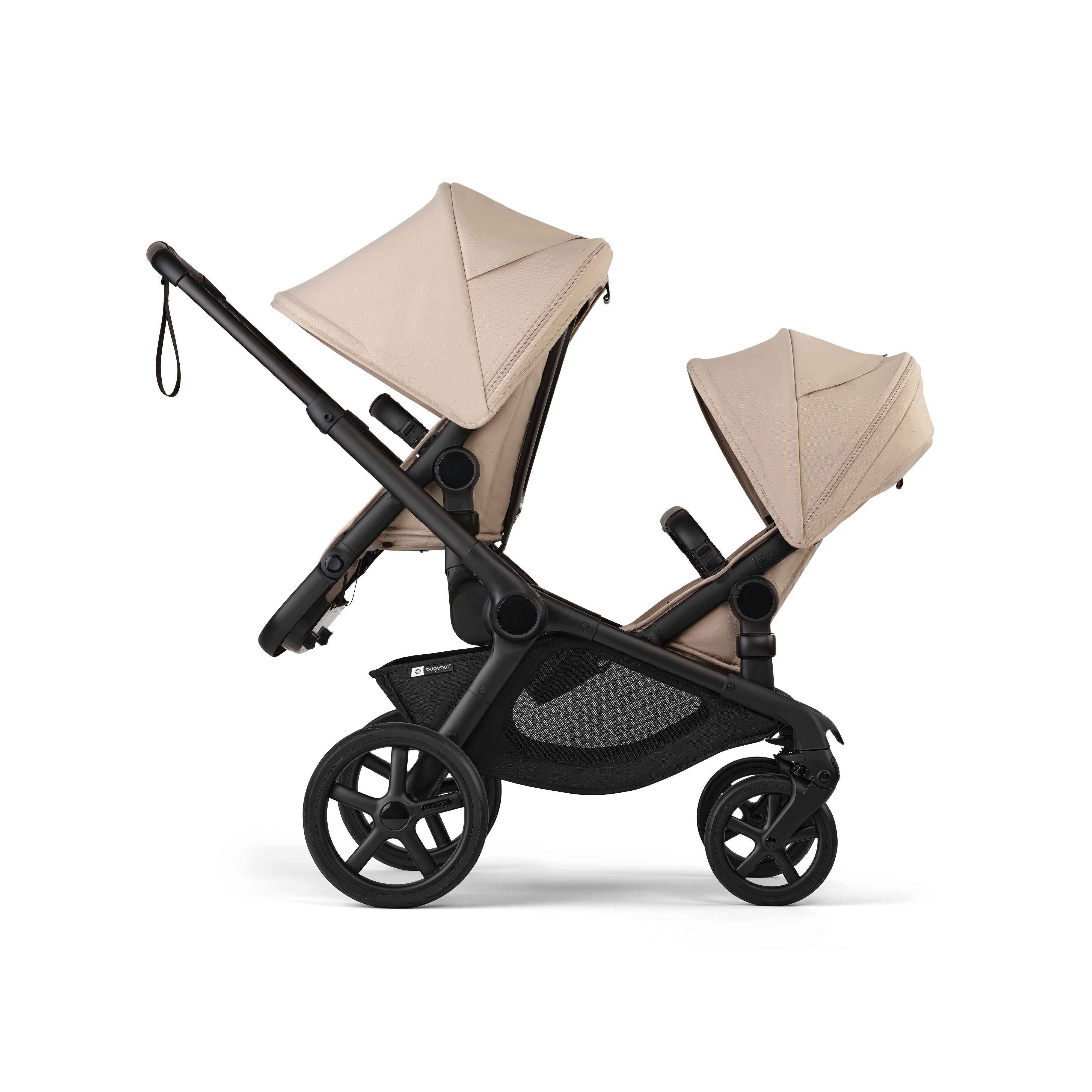 Bugaboo Kangaroo Double Stroller Black Midnight Black Destination Baby Kids