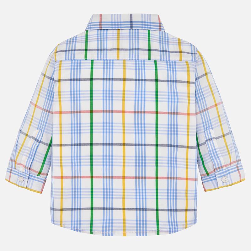 Long-Sleeved Lavender Checked Shirt