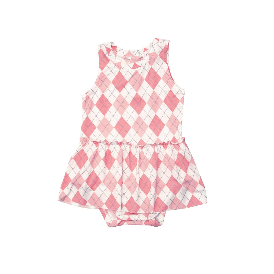 Argyle Pink Bodysuit w/ Skirt