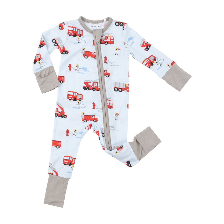 Firetruck Dalmatians 2 Way Zipper Romper