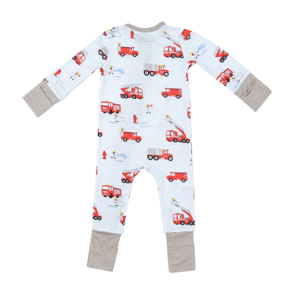 Firetruck Dalmatians 2 Way Zipper Romper