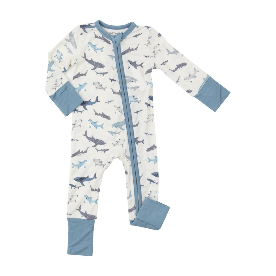 Sharks 2 Way Zipper Romper