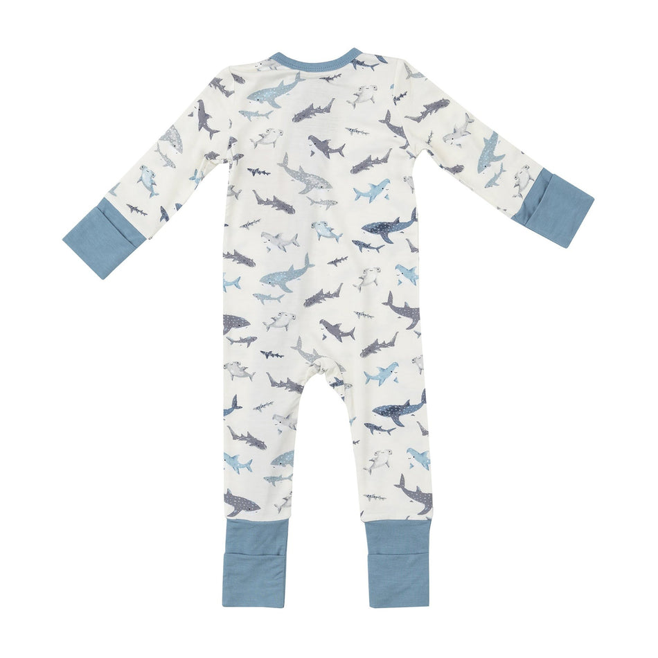 Sharks 2 Way Zipper Romper