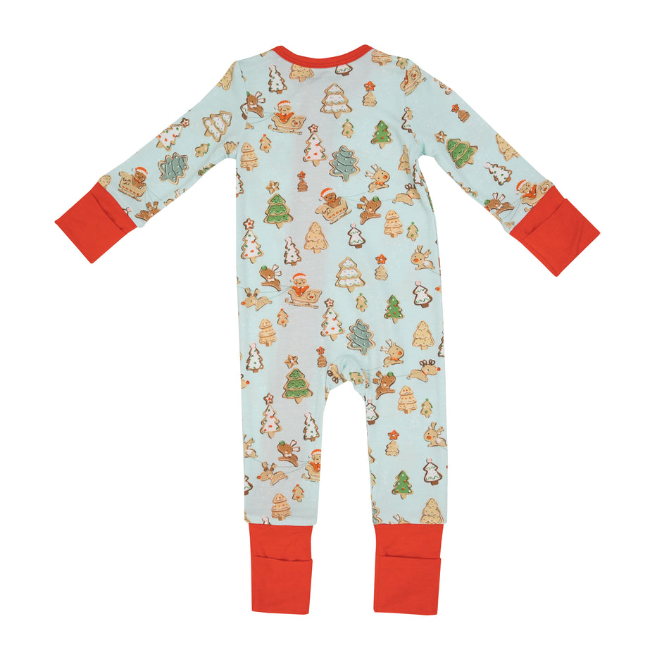 Gingerbread Sleigh Ride 2 Way Zipper Romper