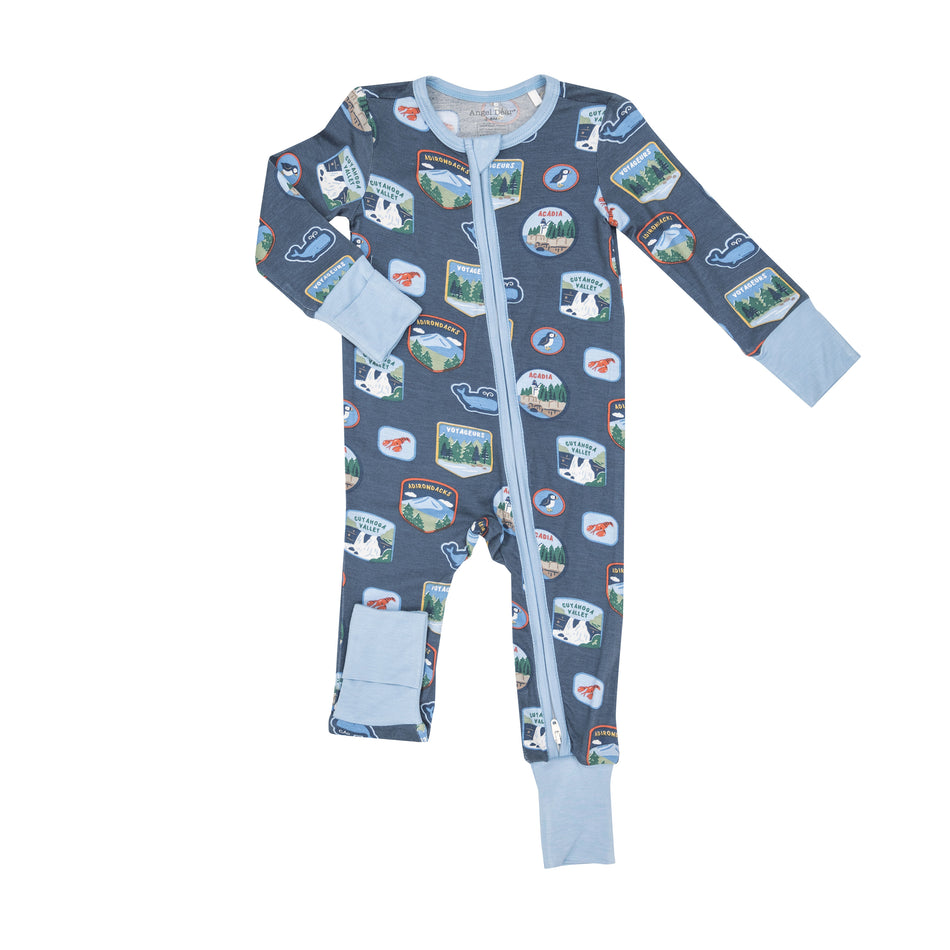 National Parks Patches New England 2 Way Zipper Romper