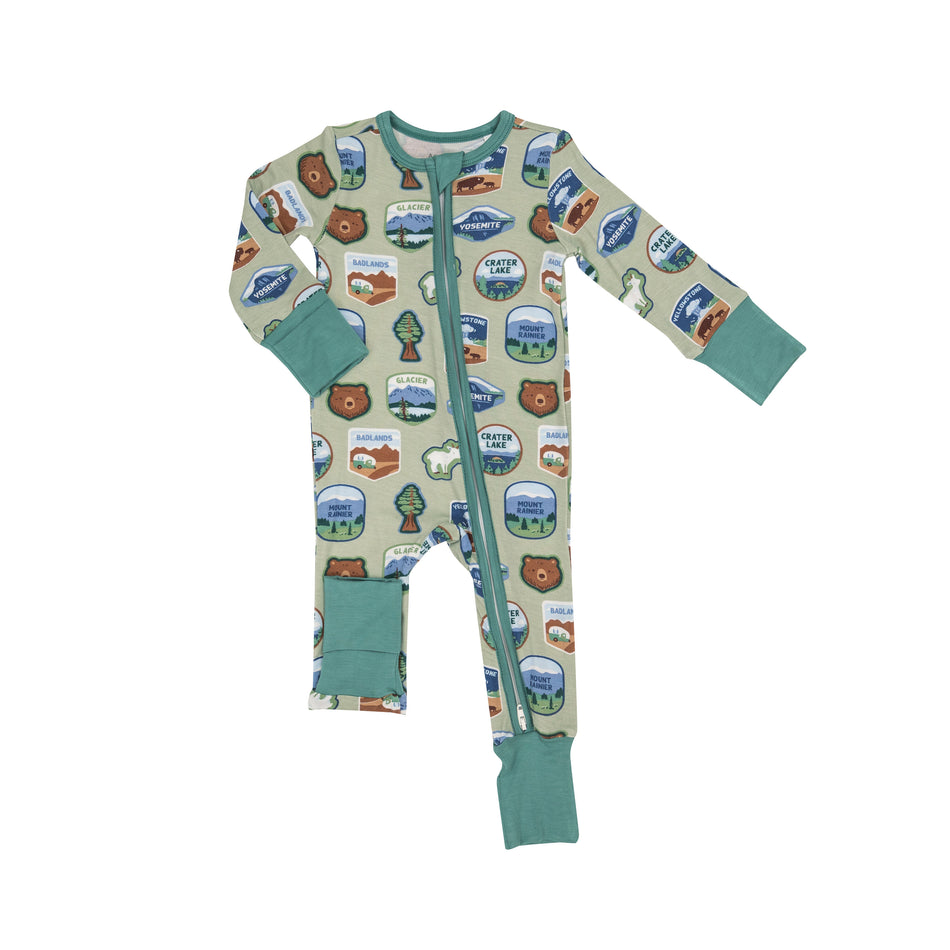 National Parks Patches West 2 Way Zipper Romper