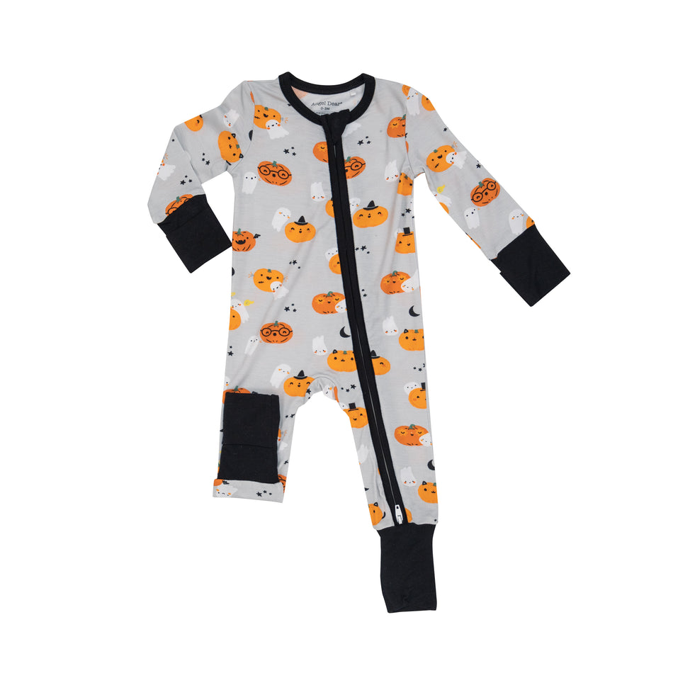 Pumpkins & Ghosts 2 Way Zipper Romper