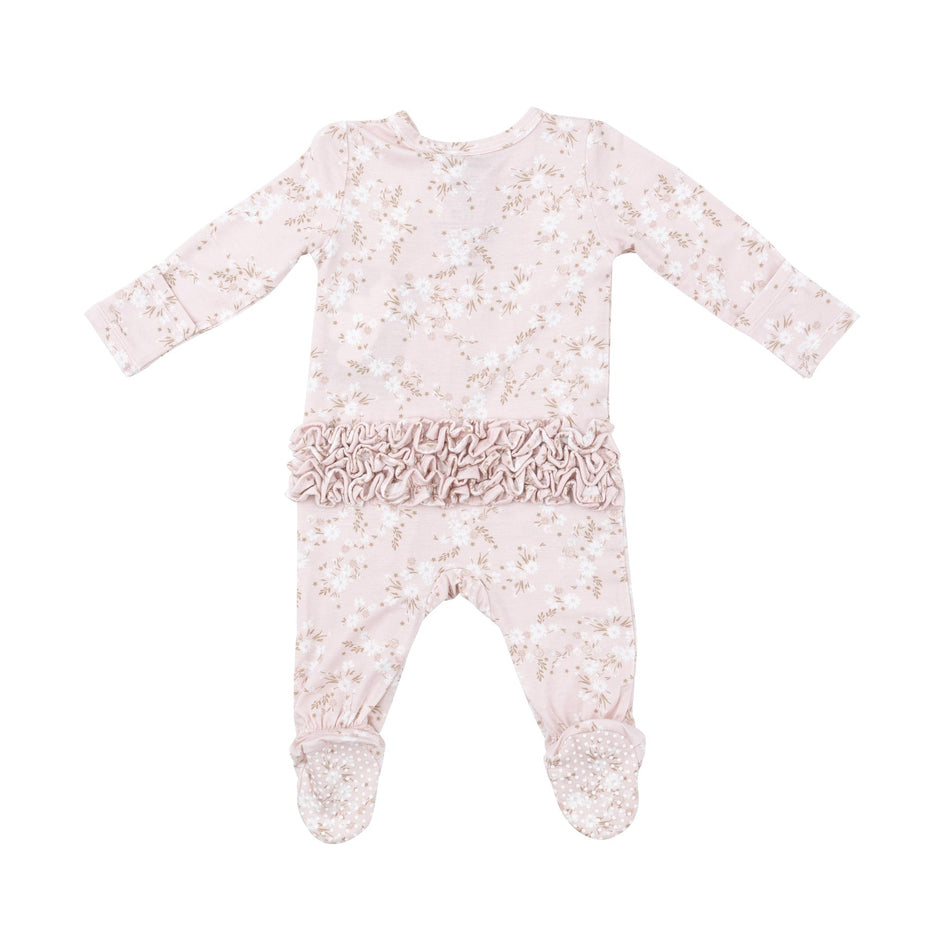 Floaty Day Daisies 2 Way Ruffle Zipper Footie