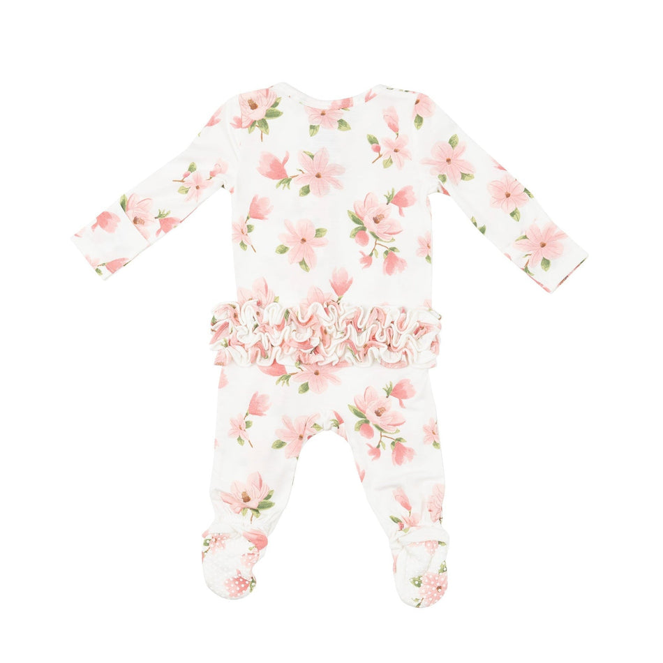 Sweet Magnolia 2 Way Ruffle Zipper Footie