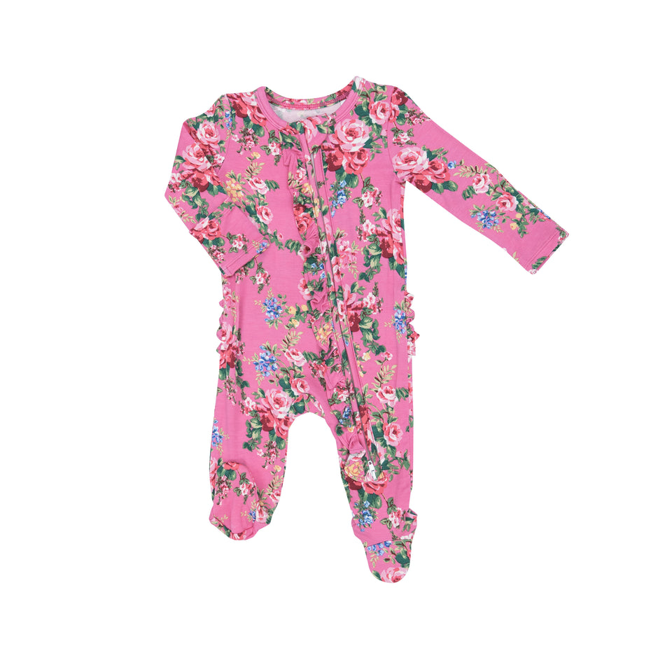 Dream Cottage 2 Way Ruffle Zipper Footie