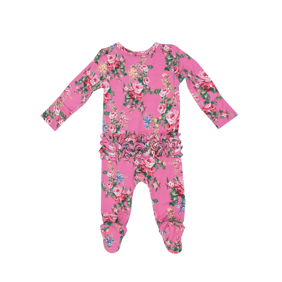 Dream Cottage 2 Way Ruffle Zipper Footie