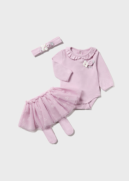 Petal Violet Bodysuit w/ Tutu Set