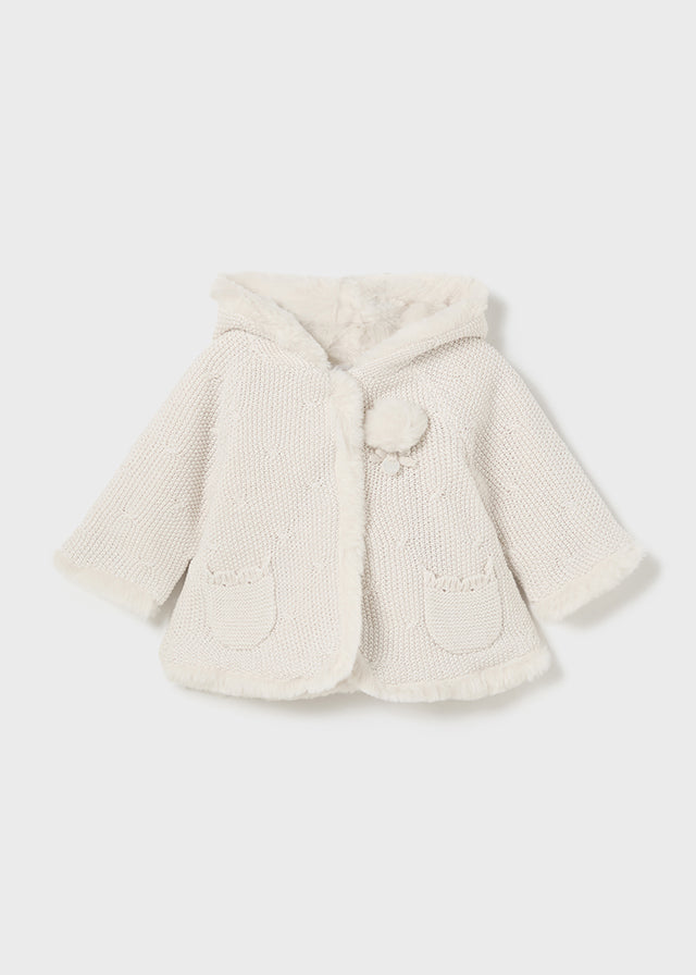 Newborn Knit Pom Pom Cardigan