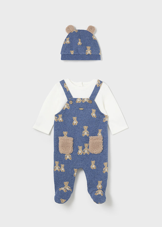 Newborn One-Piece and Hat with Ears