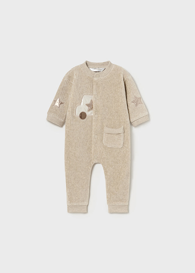 Newborn Corduroy One-Piece in Sesame