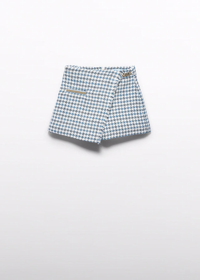 Girls Cerulean Houndstooth Skort