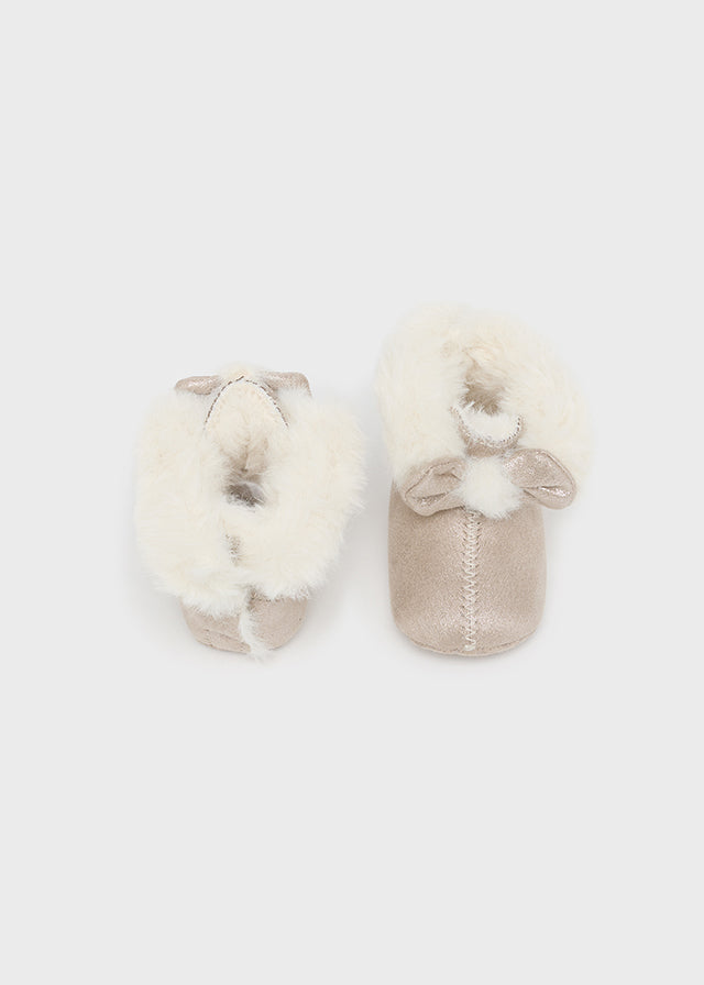 Newborn Girl Fur Ankle Boots