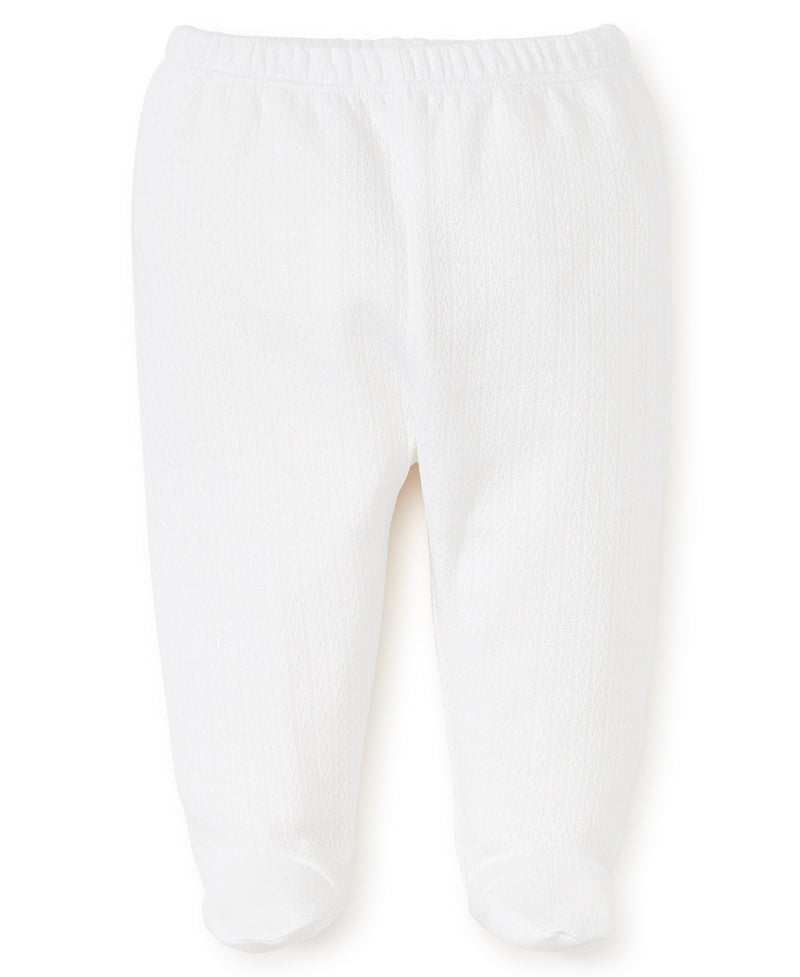 Kissy Pointelle White Footed Pant - White