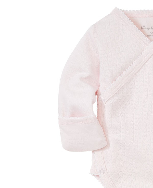 Kissy Pointelle Long Sleeve Bodysuit - Pink