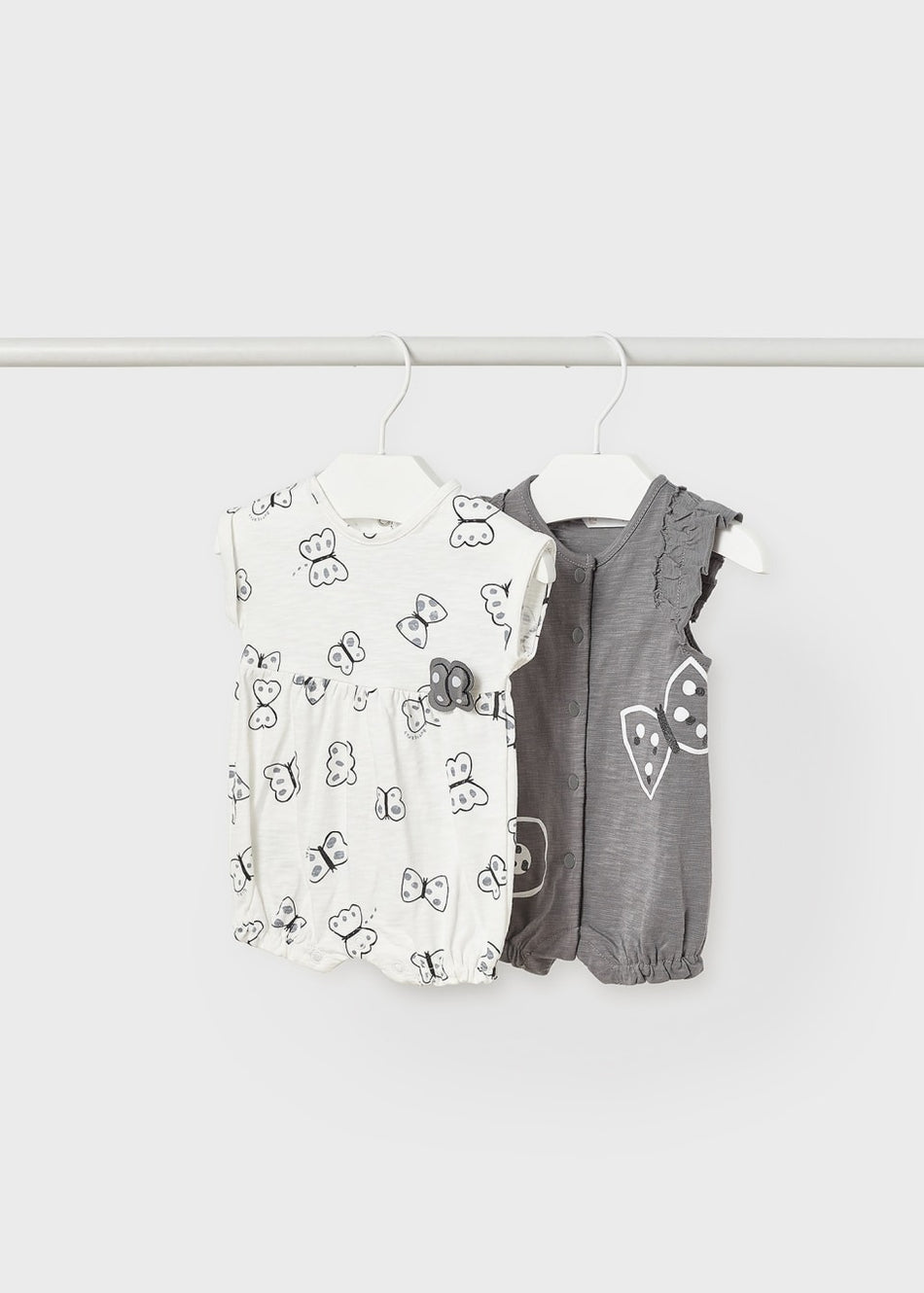 Cotton Romper - Grey