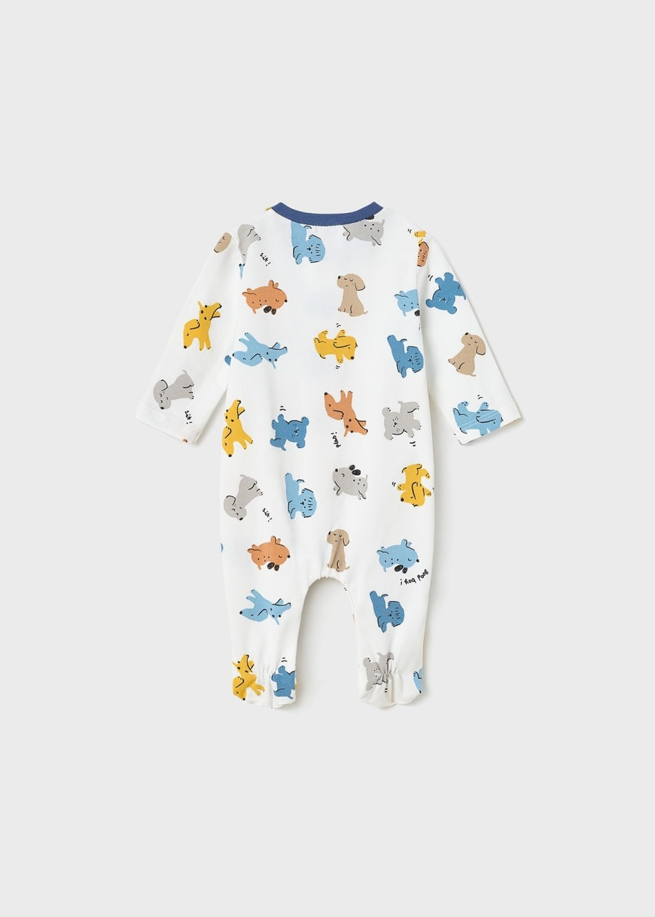 Cotton One-Piece Footie - Dog Print