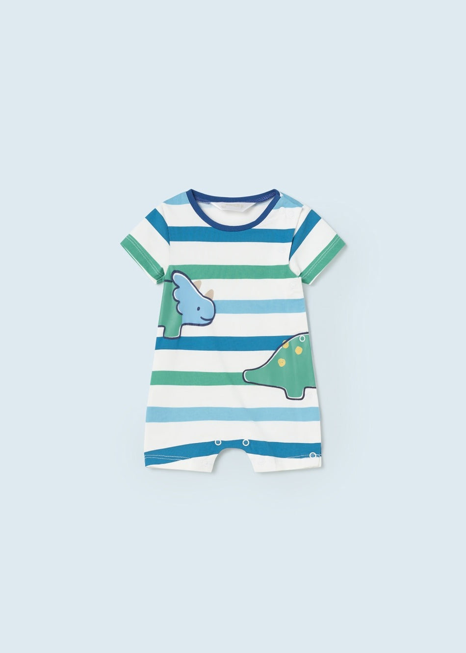 Dino Cotton Romper Newborn - Stripes