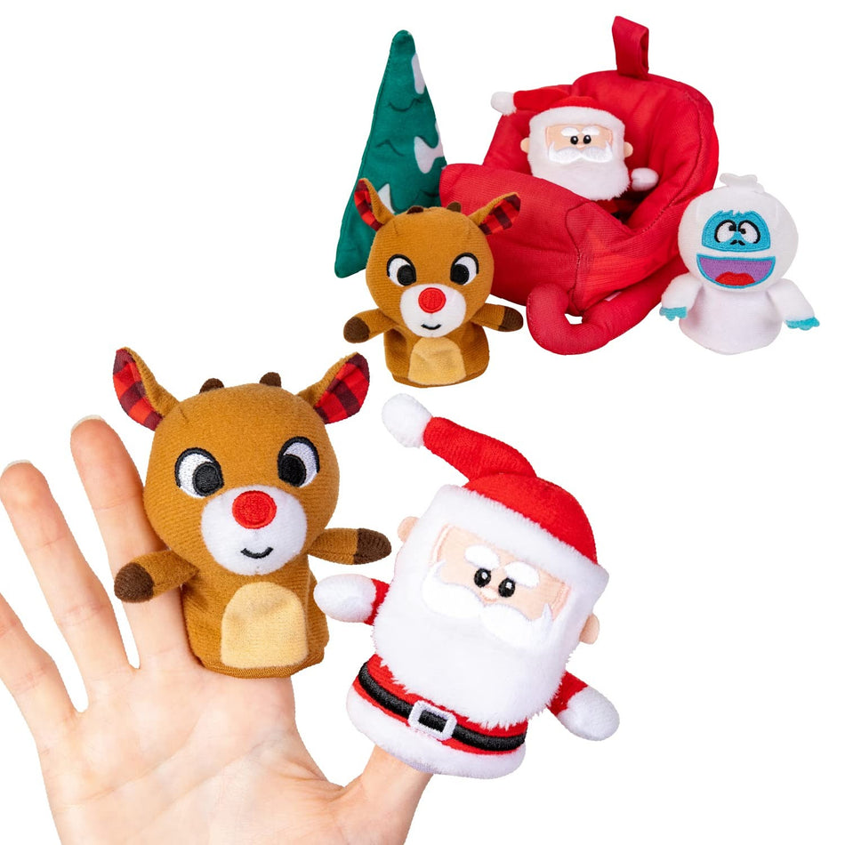 Christmas Rudolph The Red-Nosed Reindeer Finger Puppet Playset