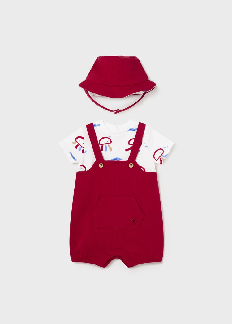 Better Cotton Romper w/ Hat - Mars