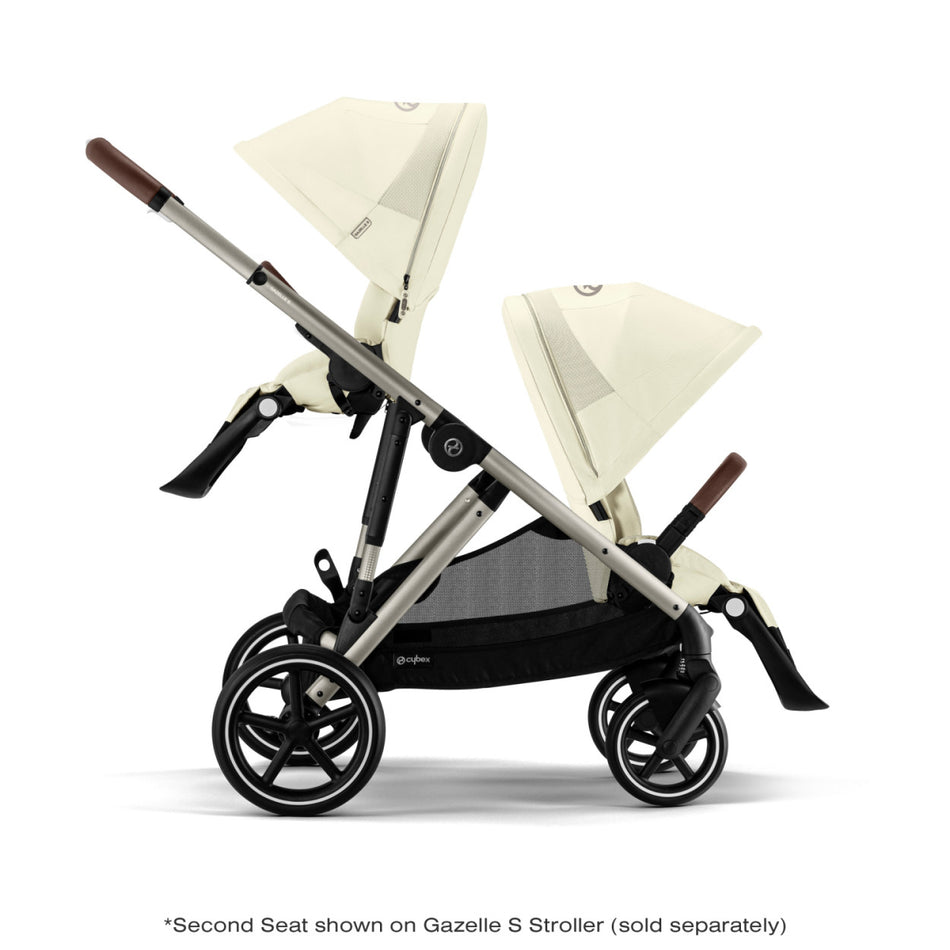 Gazelle S 2 Double Stroller - Seashell w/ Taupe Frame