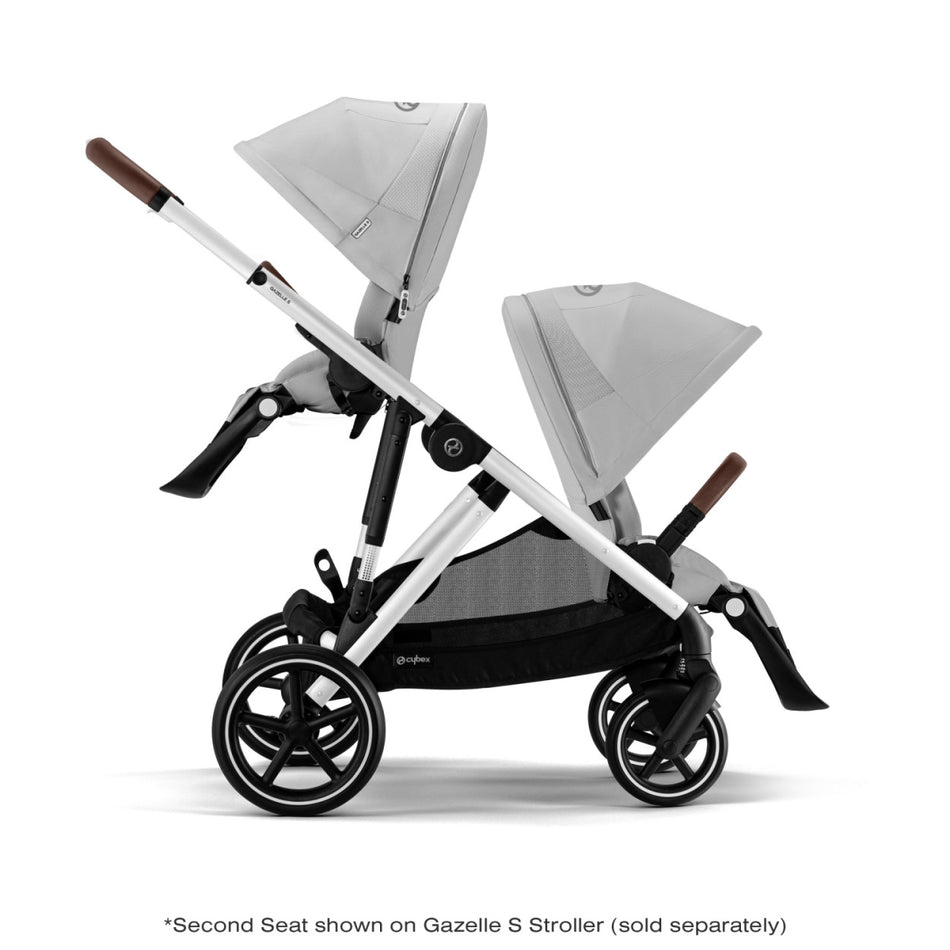 Gazelle S 2 Double Stroller - Lava Grey w/ Silver Frame