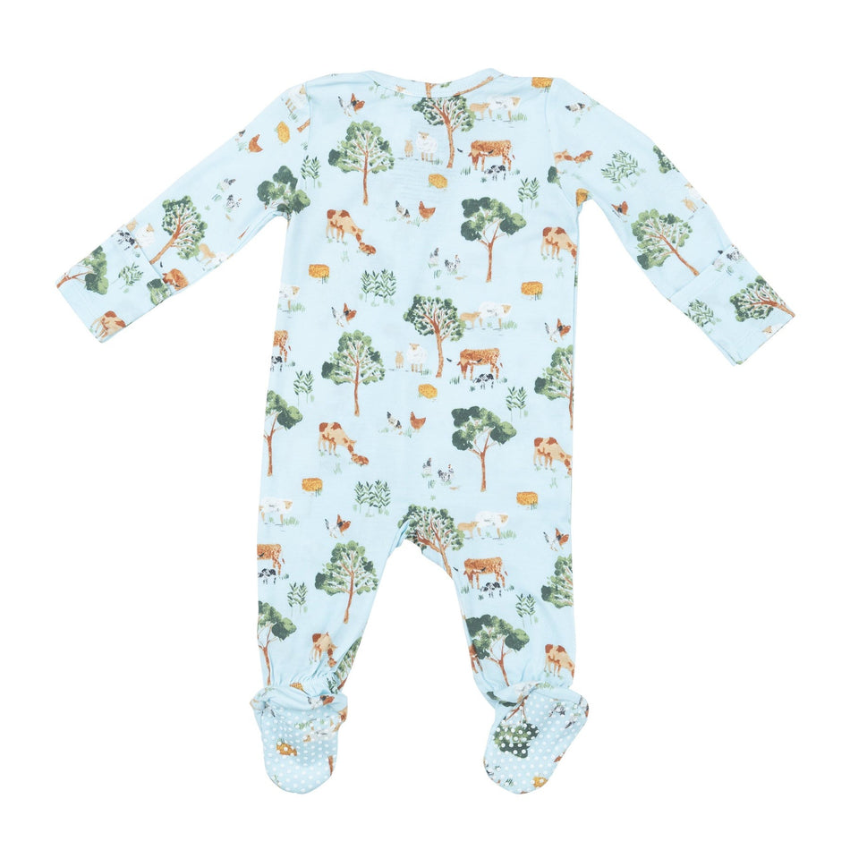 Farm Friends 2 Way Zipper Footie