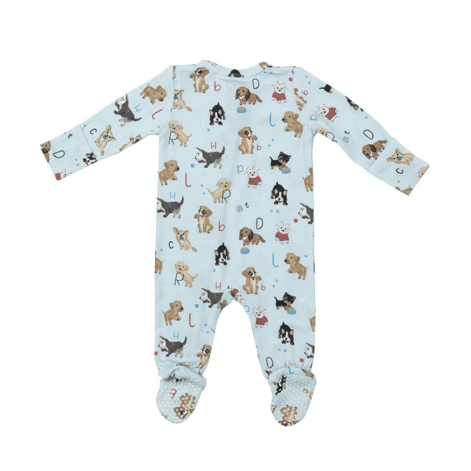 Puppy Alphabet 2 Way Zipper Footie