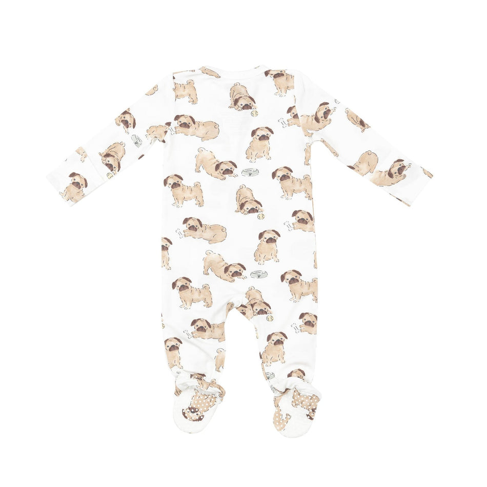 Pugs  2 Way Zipper Footie