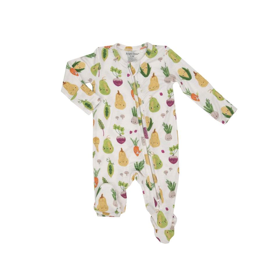 Baby Vegetables 2 Way Zipper Footie