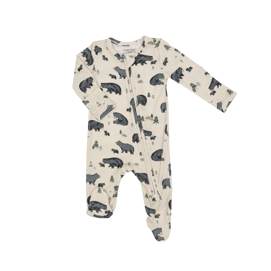 Black Bear 2 Way Zipper Footie