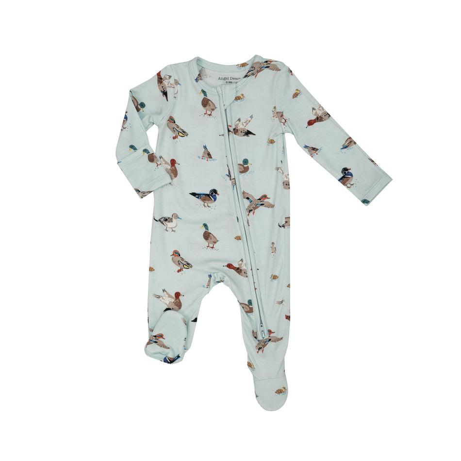 Ducks 2 Way Ruffle Zipper Footie