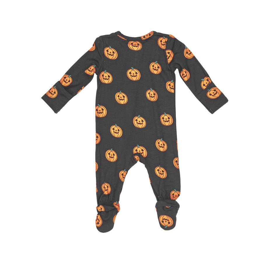 Jack O Lantern 2 Way Zipper Footie