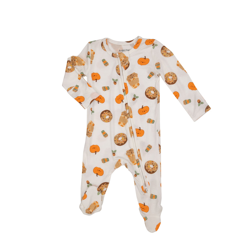 Pumpkin Spice Latte 2 Way Zipper Footie