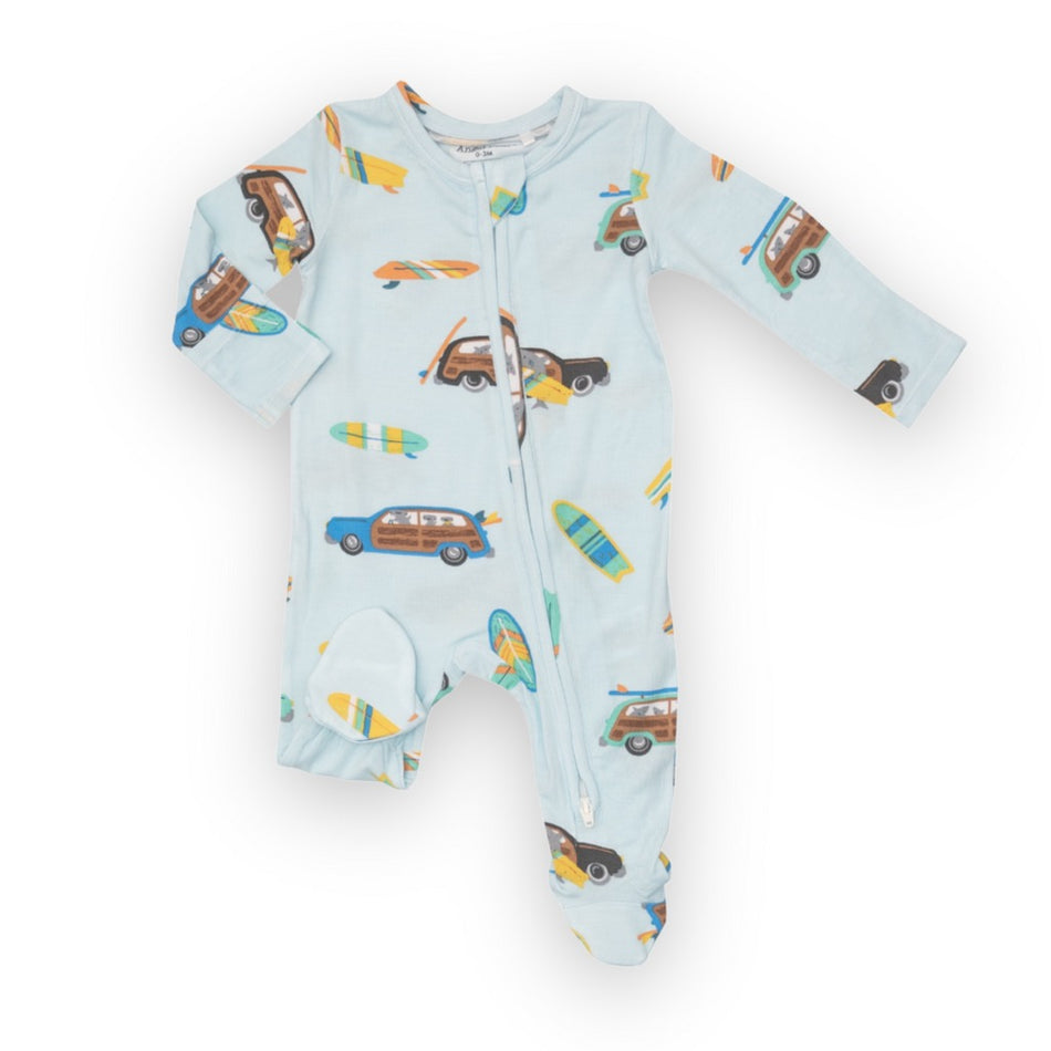 Woody Surf Sharks 2 Way Zipper Footie