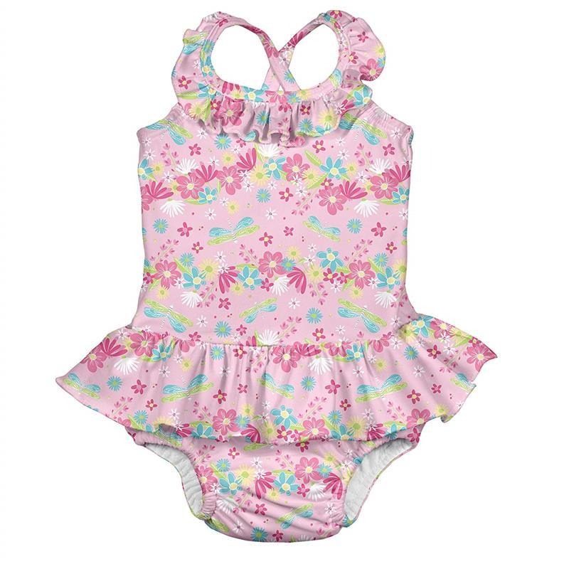 Ruffle Swimsuit w/ Diaper Dragonfly Floral