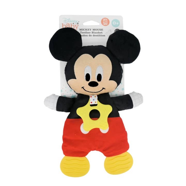 Disney Mickey Mouse Sensory Blanky Crinkle & Teether