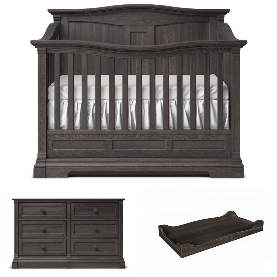 Imperio Convertible Panel Crib + Double Dresser + Changer