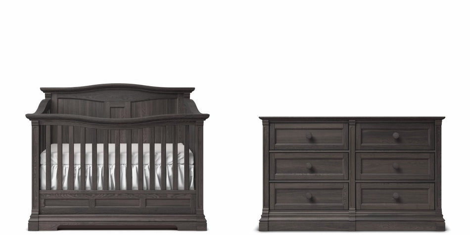 Imperio Convertible Panel Crib + Double Dresser