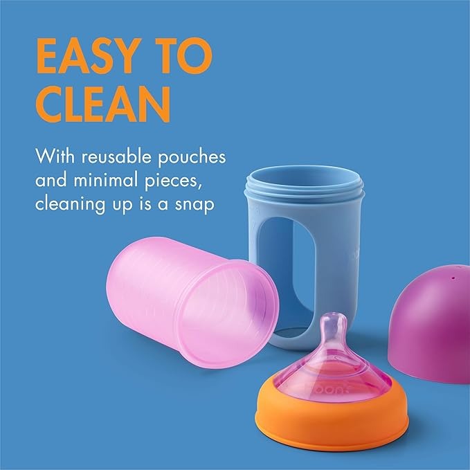 NURSH Silicone Pouch 8oz Bottle 3-pack