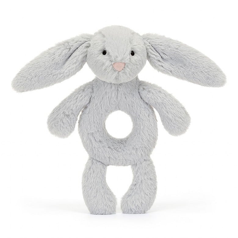 Bashful Silver Bunny Ring Rattle