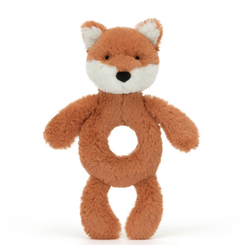 Bashful Fox Cub Ring Rattle