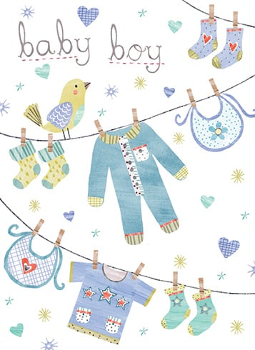 Baby Boy Baby Shower Card