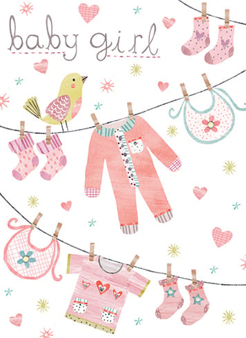 Baby Girl Baby Shower Card