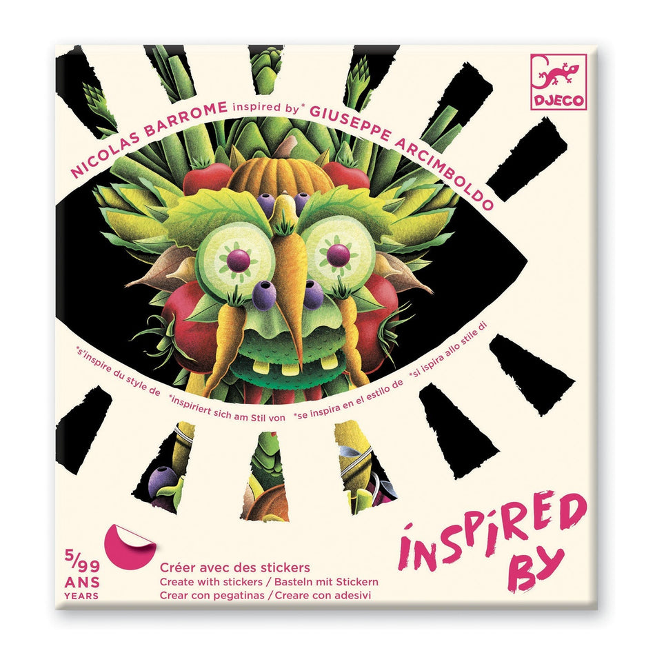 Spring Vegetables Inspired by Arcimboldo Sticker Collage Art Kit